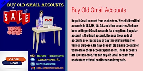 100 Buy Old Gmail Accounts Price $180