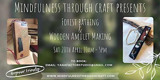 Immagine principale di Mindfulness Through Craft - Wooden Amulet Making & Forest Bathing 