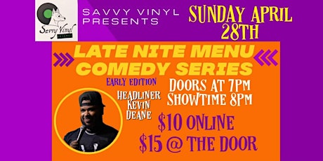 Late Nite Menu Comedy Show FEATURING Kevin Deane