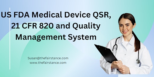 US FDA Medical Device QSR, 21 CFR 820 and Quality Management System  primärbild