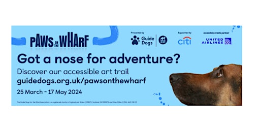 Imagem principal do evento Guide Dogs Paws on the Wharf  Art Trail - Sighted Guiding and Sensory Tours