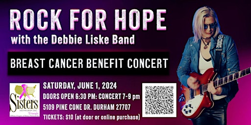 Imagen principal de ROCK FOR HOPE: Breast Cancer Benefit Concert with the Debbie Liske Band