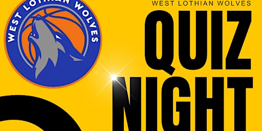 Primaire afbeelding van West Lothian Wolves Quiz Night Fundraiser