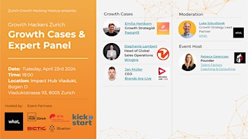 Hauptbild für Growth Hackers Zurich - Growth Cases & Expert Panel
