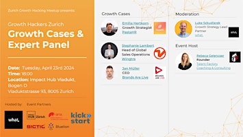 Immagine principale di Growth Hackers Zurich - Growth Cases & Expert Panel 