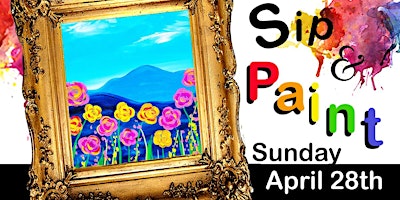 Imagem principal do evento Back 50 April Sip & Paint Flowers