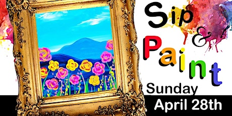 Back 50 April Sip & Paint Flowers