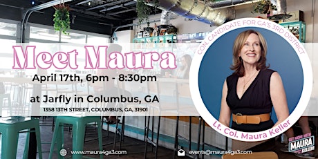 Meet Maura Keller at Jarfly in Columbus, GA  - District 3 Congressional Candidate
