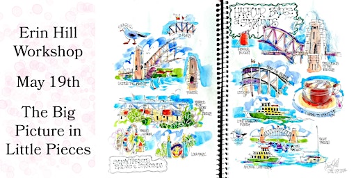 NYC Urban Sketchers - Erin Hill - The Big Picture in Little Pieces.  primärbild