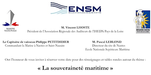 Imagem principal do evento La souveraineté maritime