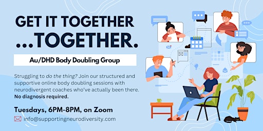 Get It Together... Together: Autistic and ADHD Zoom Body Doubling