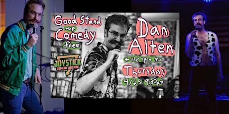 Dan Alten (Good Stand Up Comedy) hosts the open mic at the Joystick