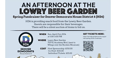 Imagen principal de An Afternoon at the Lowry Beer Garden: Spring Fundraiser for HD6