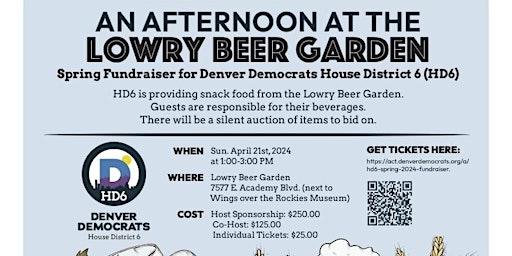 An Afternoon at the Lowry Beer Garden: Spring Fundraiser for HD6 primary image