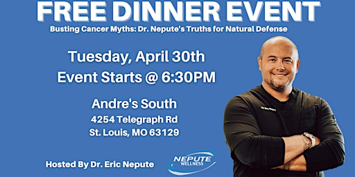 Imagem principal do evento Busting Cancer Myths: Dr. Nepute's Truths for Natural Defense