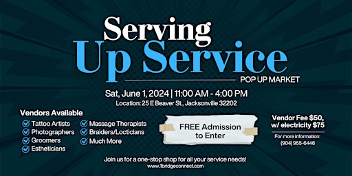 Imagem principal do evento Serving Up Service Pop Up Market