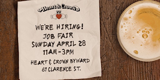 Immagine principale di Heart & Crown Irish Pubs Job Fair! 