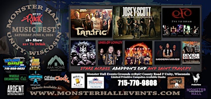 MONSTER HALL MUSIC FEST 2024 Saturday GA (Pre-Gate Ticket Pricing)!!! primary image