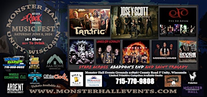 Primaire afbeelding van MONSTER HALL MUSIC FEST 2024 Saturday GA (Pre-Gate Ticket Pricing)!!!