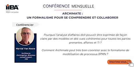 Imagem principal do evento Archimate : un formalisme pour se comprendre et collaborer