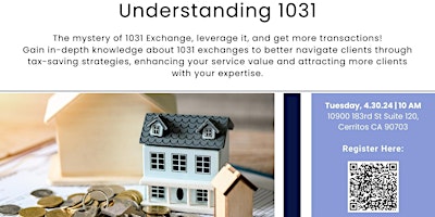 Save your clients money with a 1031 Exchange! Advanced Class. primary image