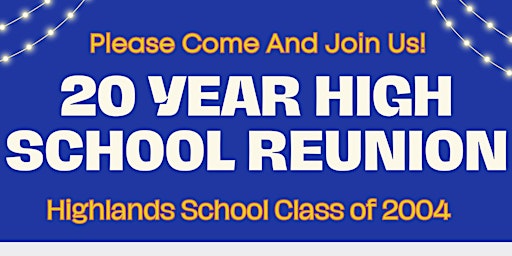 20 Year High School Reunion