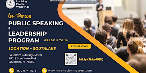 Primaire afbeelding van Public Speaking and Leadership Programs in Southlake