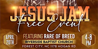 Hauptbild für Rare of Breed LIVE at Riverside Baptist Church (Forest City, NC) FREE SHOW
