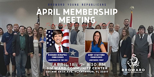 Imagem principal do evento Broward Young Republicans - April Membership Meeting