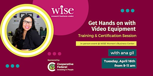 Get Hands-On with Video Equipment: Training & Certification Session primary image