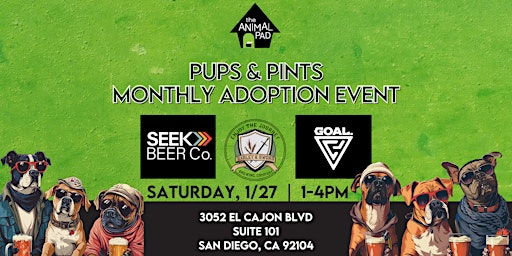 Immagine principale di Pups & Pints: Monthly Adoption Event 