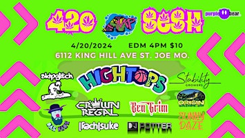 Image principale de AMP's 420 Sesh at Hightops Lounge, St. Joe. Mo. Sponsored by Purple Bear Rice Wraps & Sunny Daze