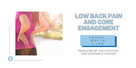 Low Back Pain and Core Engagement - IN-PERSON CLASS primary image