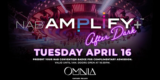 Imagen principal de VIP Experience NAB Amplify+ After Dark