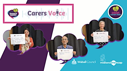 Primaire afbeelding van Carers Voice Event in Walsall - Have  Your Say