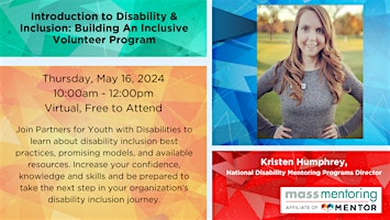 Imagem principal do evento Intro to Disability & Inclusion:  Building an Inclusive Volunteer Program
