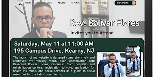 Primaire afbeelding van Rev. Bolivar Flores Website Launch