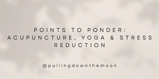 Points to Ponder: Acupuncture, Yoga & Stress Reduction for Fertility primary image