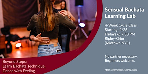 Hauptbild für 4-Week Sensual Bachata Cycle: Embrace the Dance, Embrace the Journey