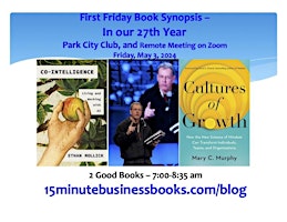 First Friday Book Synopsis, May 3, 2024 primary image