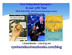 First Friday Book Synopsis, May 3, 2024