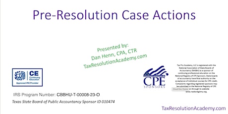 Pre-Resolution Case Actions