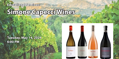 Image principale de Educational Seminar:  Simone Capecci Wines