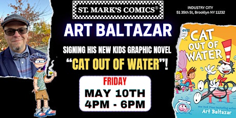 ART BALTAZAR SIGNING "CAT OUT OF WATER"