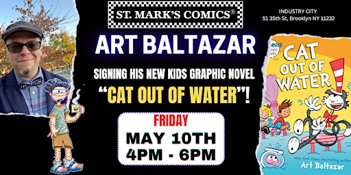 Primaire afbeelding van ART BALTAZAR SIGNING "CAT OUT OF WATER"