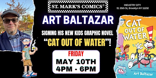 Image principale de ART BALTAZAR SIGNING "CAT OUT OF WATER"