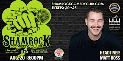 Primaire afbeelding van Shamrock Comedy Club w/ Matt Ross