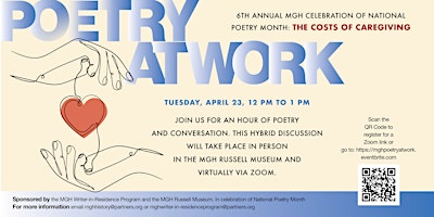 MGH 6th Annual Poetry at Work Celebration: The Costs of Caregiving primary image