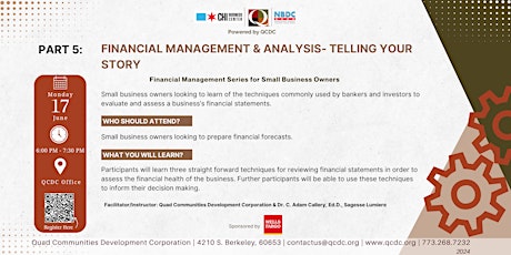 Imagen principal de Financial Management & Analysis: Telling Your Story