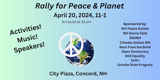 Image principale de Rally for Peace and Planet